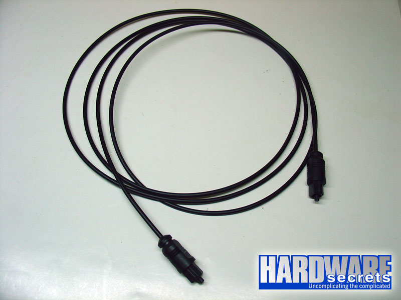 Fiber optic cable needed to connect your PC to your home theater receiver using optical digital connection