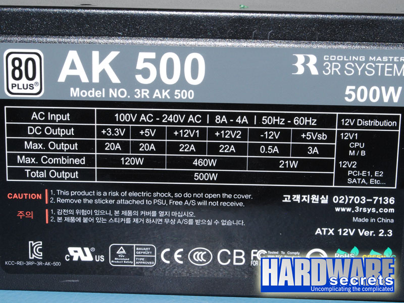 3R System AK 500 power supply