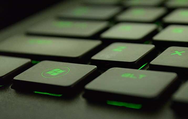 keyboard light color green