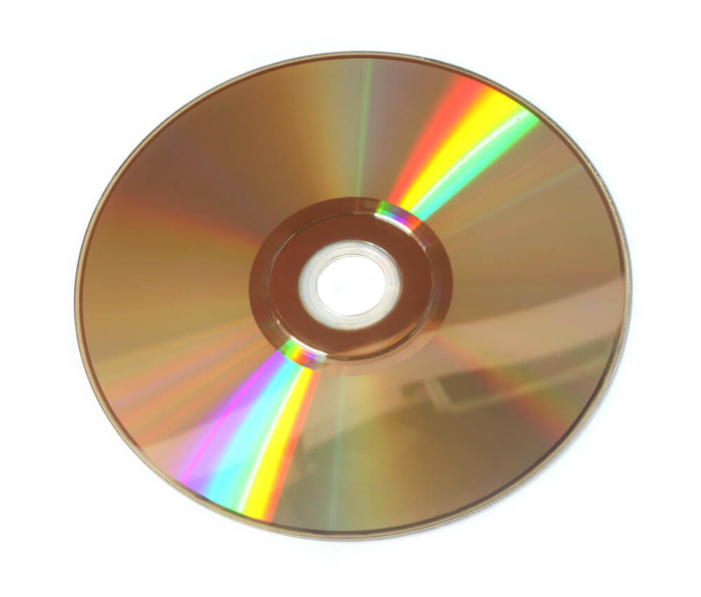 Reflection and color spectrum on a CD-ROM